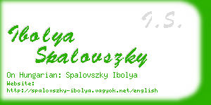 ibolya spalovszky business card